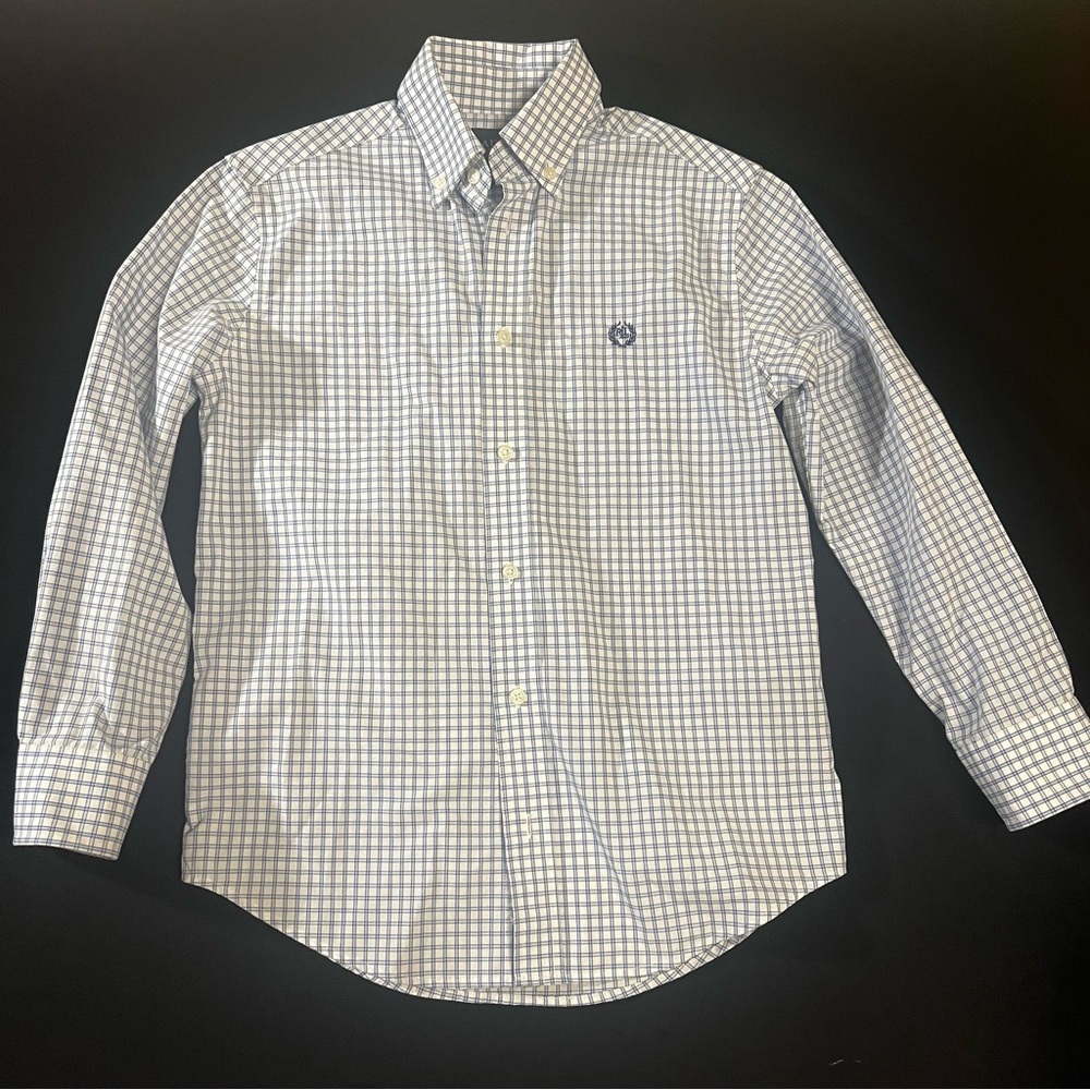 🏷️ Ralph Lauren White and Blue Plaid Shirt